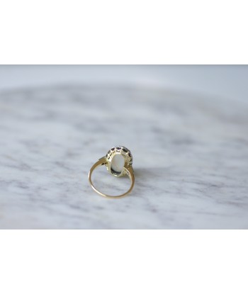 Bague Pompadour opale entourage diamants ouvre sa boutique