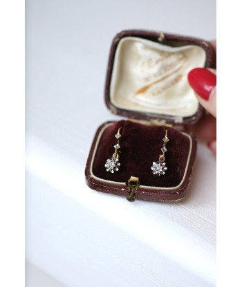 Dormeuses deux ors et diamants en stock