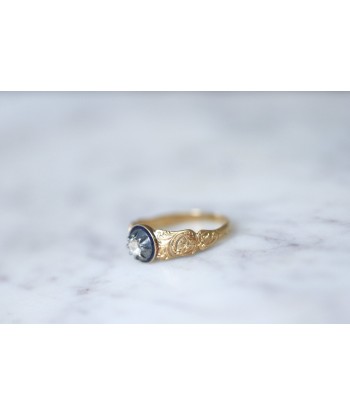 Bague jonc émaillée en or et diamant meilleur choix