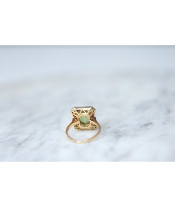 Bague Belle Epoque Peridot entourage diamants votre