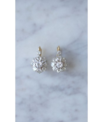 Boucles d'oreilles marguerite diamants Faites des économies