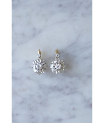 Boucles d'oreilles marguerite diamants Faites des économies