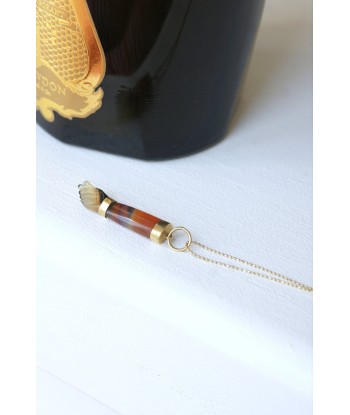 Pendentif vintage main Figa or et agate sur le site 