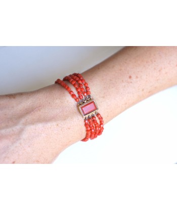 Bracelet ancien rangs de corail, fermoir or votre restaurant rapide dans 