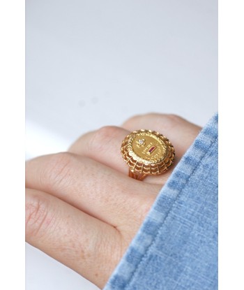 Bague d'amour Vintage A.AUGIS or et diamants shop