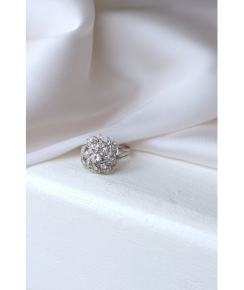 Bague spirale or blanc et diamants france