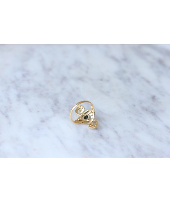 Bague Volutes Diamants et Saphir 50-70% off 