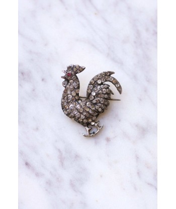 Broche ancienne coq en argent, France, XIXe Siècle à prix réduit toute l'année