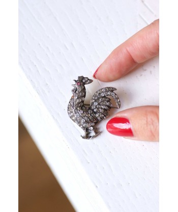 Broche ancienne coq en argent, France, XIXe Siècle à prix réduit toute l'année