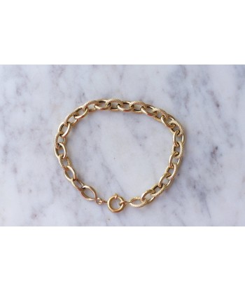 Bracelet or jaune maille forçat alternée de France