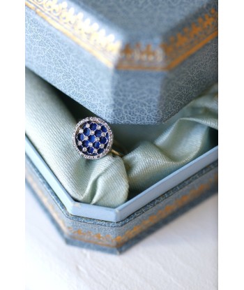 Bague damier, émail, et diamants Véritable concentré