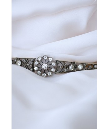 Bracelet ancien en or rose, argent, et diamants vous aussi creer 