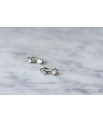 Boucles d'oreilles dormeuses Art Deco diamants outlet