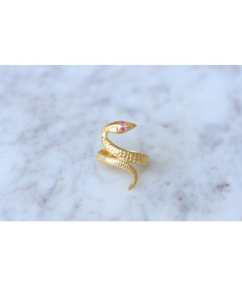 Bague vintage serpent enroulé or jaune le concept de la Pate a emporter 