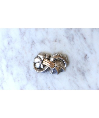 Broche vintage abstraite or rose et argent pas cher chine