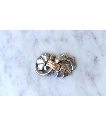 Broche vintage abstraite or rose et argent pas cher chine