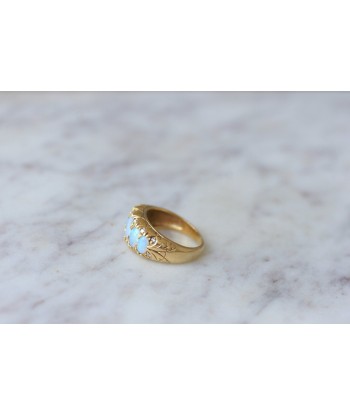 Bague jarretière opales et diamants en ligne