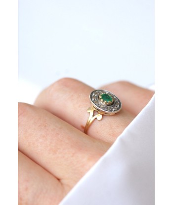 Bague vintage émeraude et diamants meilleur choix