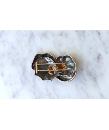 Broche vintage abstraite or rose et argent pas cher chine