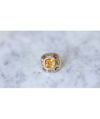 Bague boule or citrine topaze bleue améthyste JUSQU'A -70%! 