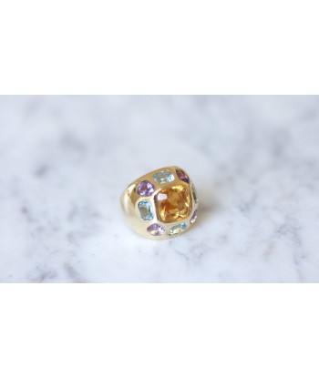 Bague boule or citrine topaze bleue améthyste JUSQU'A -70%! 