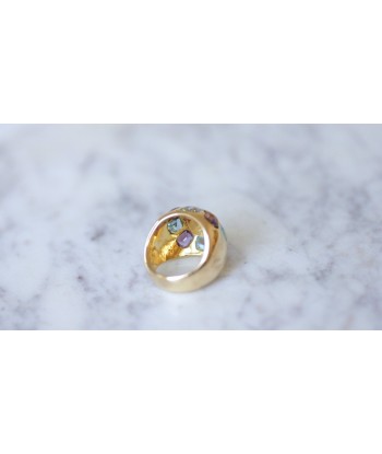 Bague boule or citrine topaze bleue améthyste JUSQU'A -70%! 