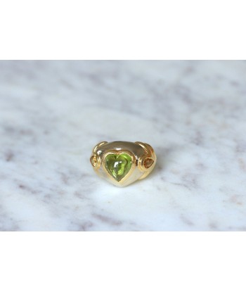 Bague boule coeur péridot et citrines JUSQU'A -70%! 