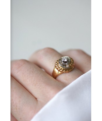 Bague tourbillon vintage or rose et diamants acheter