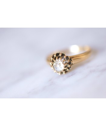 Bague Victorienne solitaire ancien en or et diamant acheter