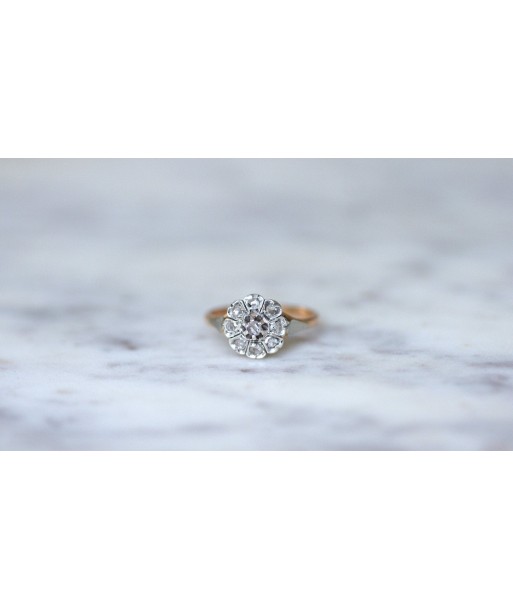 Bague marguerite or rose diamants Venez acheter