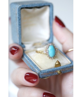 Bague marguerite turquoise diamants du meilleur 