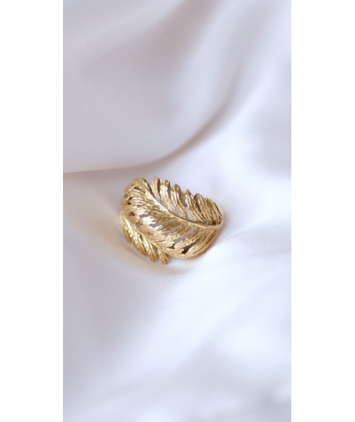 Bague cocktail Plume en or Livraison rapide