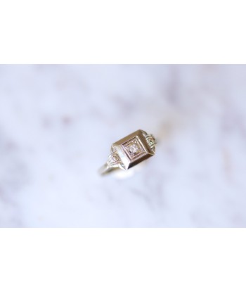 Bague de fiançailles Art Deco or blanc et diamant Venez découvrir notre 