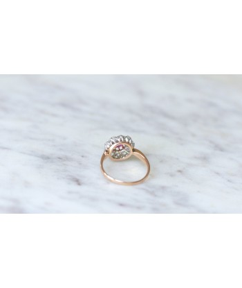 Bague marguerite saphir rose entourage diamants la chaussure