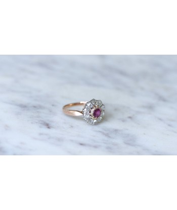 Bague marguerite saphir rose entourage diamants la chaussure