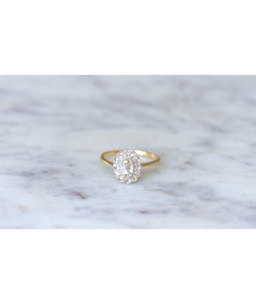 Bague marguerite diamant rose couronnée acheter en ligne