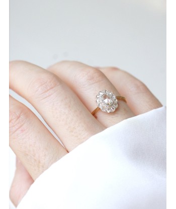 Bague marguerite diamant rose couronnée acheter en ligne