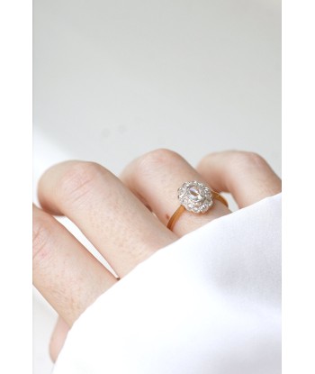 Bague marguerite diamant rose couronnée acheter en ligne