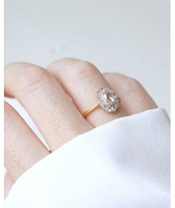 Bague marguerite diamant rose couronnée acheter en ligne