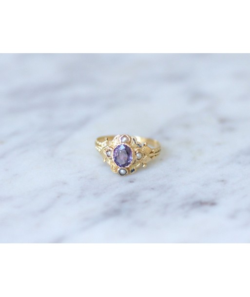 Bague ancienne Saphir Mauve 0.90 Ct Voir les baskets