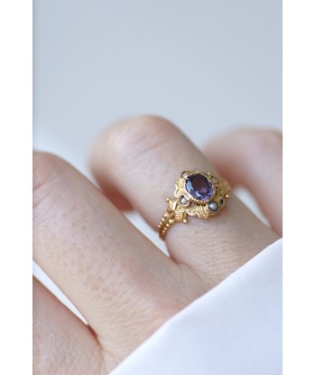 Bague ancienne Saphir Mauve 0.90 Ct Voir les baskets