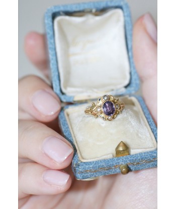 Bague ancienne Saphir Mauve 0.90 Ct Voir les baskets