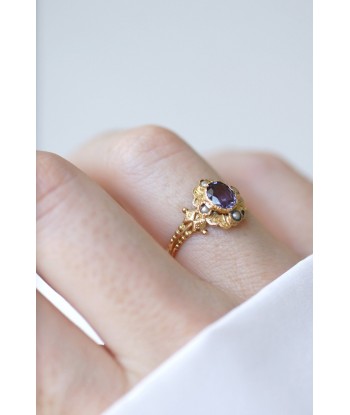 Bague ancienne Saphir Mauve 0.90 Ct Voir les baskets