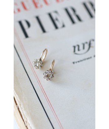 Boucles d'oreilles anciennes diamants 1,00 Ct Venez acheter