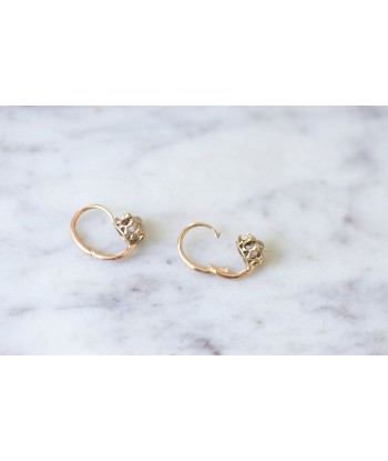 Boucles d'oreilles anciennes diamants 1,00 Ct Venez acheter