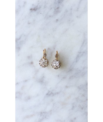 Boucles d'oreilles dormeuses diamants 0,70 Ct de l' environnement