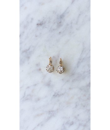 Boucles d'oreilles dormeuses diamants 0,70 Ct de l' environnement