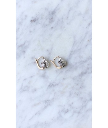 Boucles d'oreilles dormeuses diamants 0,50 Ct hantent personnes