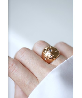 Bague boule constellation or rose et diamants acheter en ligne