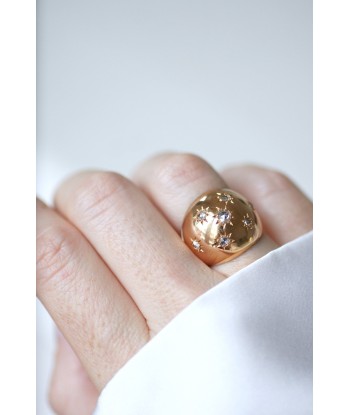 Bague boule constellation or rose et diamants acheter en ligne